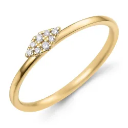 verzamelmonster diamant ring in 9 karaat goud 0,05 ct - Simple Diamonds