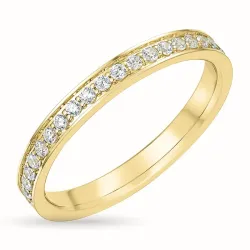 verzamelmonster zirkoon gouden ring in 9 karaat goud