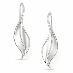 verzamelmonster blad oorbellen in zilver