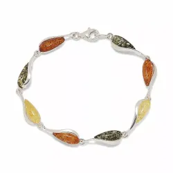 verzamelmonster druppel barnsteen armband in zilver met hanger in zilver