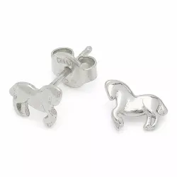 testsieraad paarden oorsteker in zilver