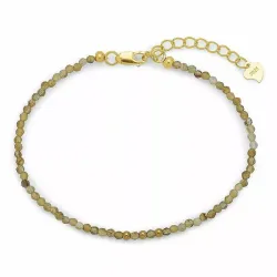 verzamelmonster olijfkleurig armband met labradoriet en 3 hematite