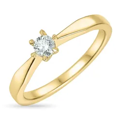 verzamelmonster 0,30 ct lab grown diamant ring in 14 karaat goud 0,30 ct