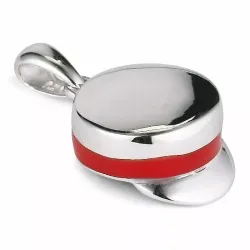 verzamelmonster rode studenten pet hanger in gerodineerd zilver