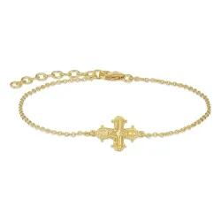 verzamelmonster dagmarkruis ankerarmband in verguld sterlingzilver - Amoré