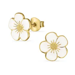 verzamelmonster boterbloem oorsteker in verguld sterlingzilver