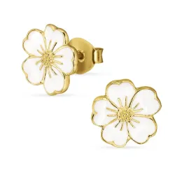 verzamelmonster vergeet-mij-nietje oorsteker in verguld sterlingzilver