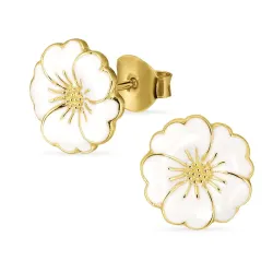 verzamelmonster sleutelbloem oorsteker in verguld zilver