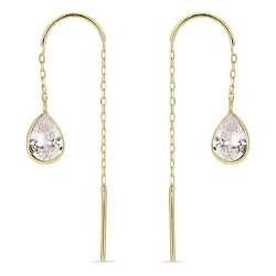 verzamelmonster lange ketting oorbellen in 8 karaat goud - Gold Collection