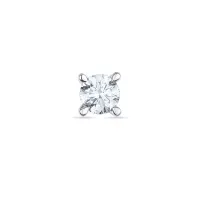 verzamelmonster 1/2 paar briljant solitaire oorbel in 14 karaat witgoud met diamant 