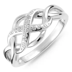 verzamelmonster infinity zirkoon ring in zilver