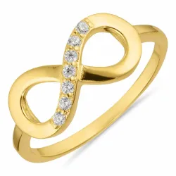 verzamelmonster oneindigheidsteken ring in verguld sterlingzilver
