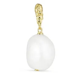 verzamelmonster parel hanger in verguld sterlingzilver