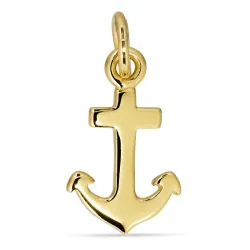 verzamelmonster anker hanger in verguld sterlingzilver