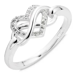 verzamelmonster infinity zirkoon ring in zilver