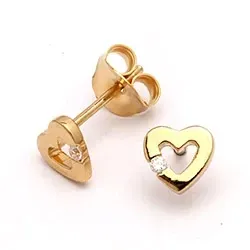 verzamelmonster hart oorbellen in verguld sterlingzilver