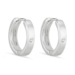 verzamelmonster zirkoon creool in zilver