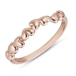 testsieraad hart ring in zilver met een roze coating