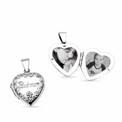 verzamelmonster hart medaillon in zilver