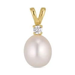 verzamelmonster parel hanger in verguld sterlingzilver