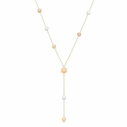 trochus Y-ketting in verguld staal - AURA