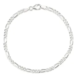 figaro armband in zilver 21 cm x 3,4 mm